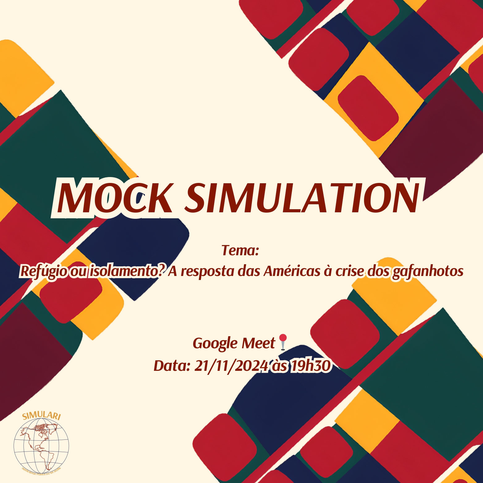 banner da atividade IV Workshop da SimulaRI - Mock Simulation