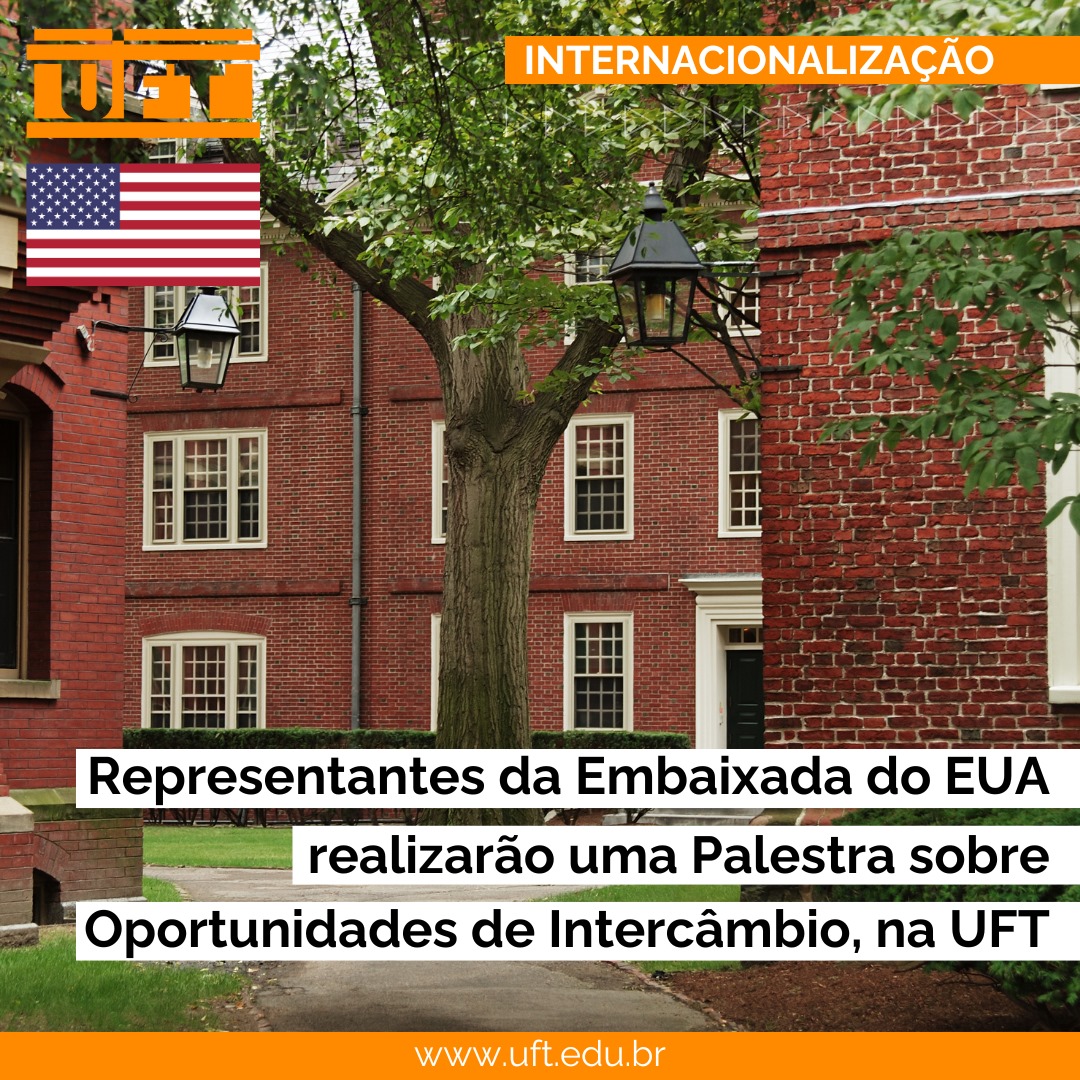 banner da atividade Oportunidades Acadêmicas e de Intercâmbio nos Estados Unidos