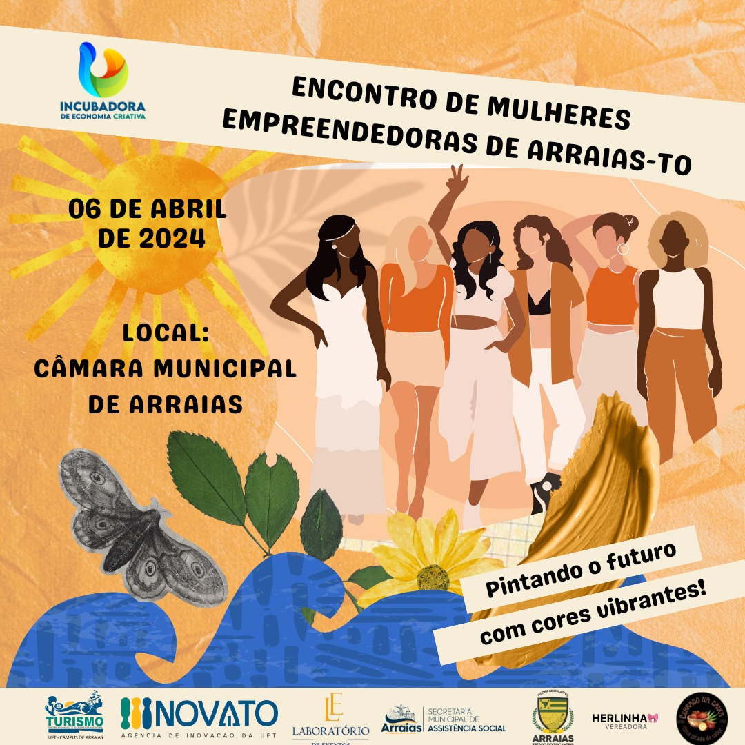 banner da atividade Mulheres Empreendedora de Arraias