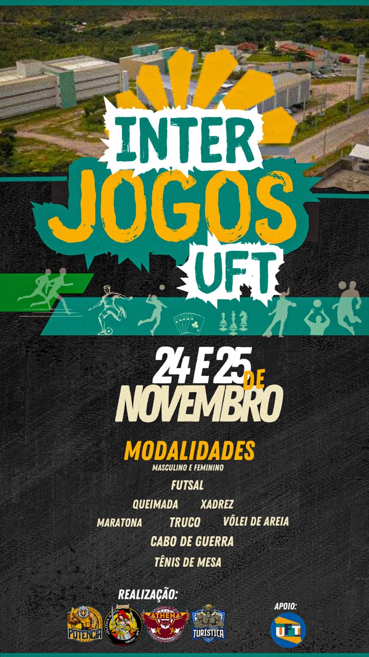 banner da atividade INTER JOGOS UFT - ARRAIAS 2023