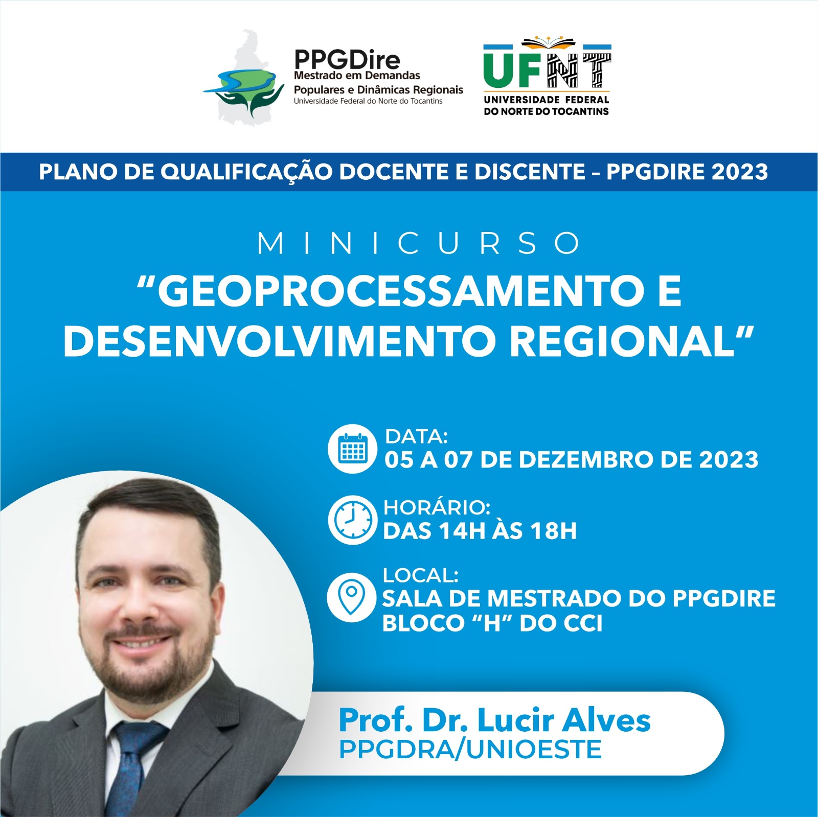 banner da atividade Minicurso Geoprocessamento e Desenvolvimento Regional