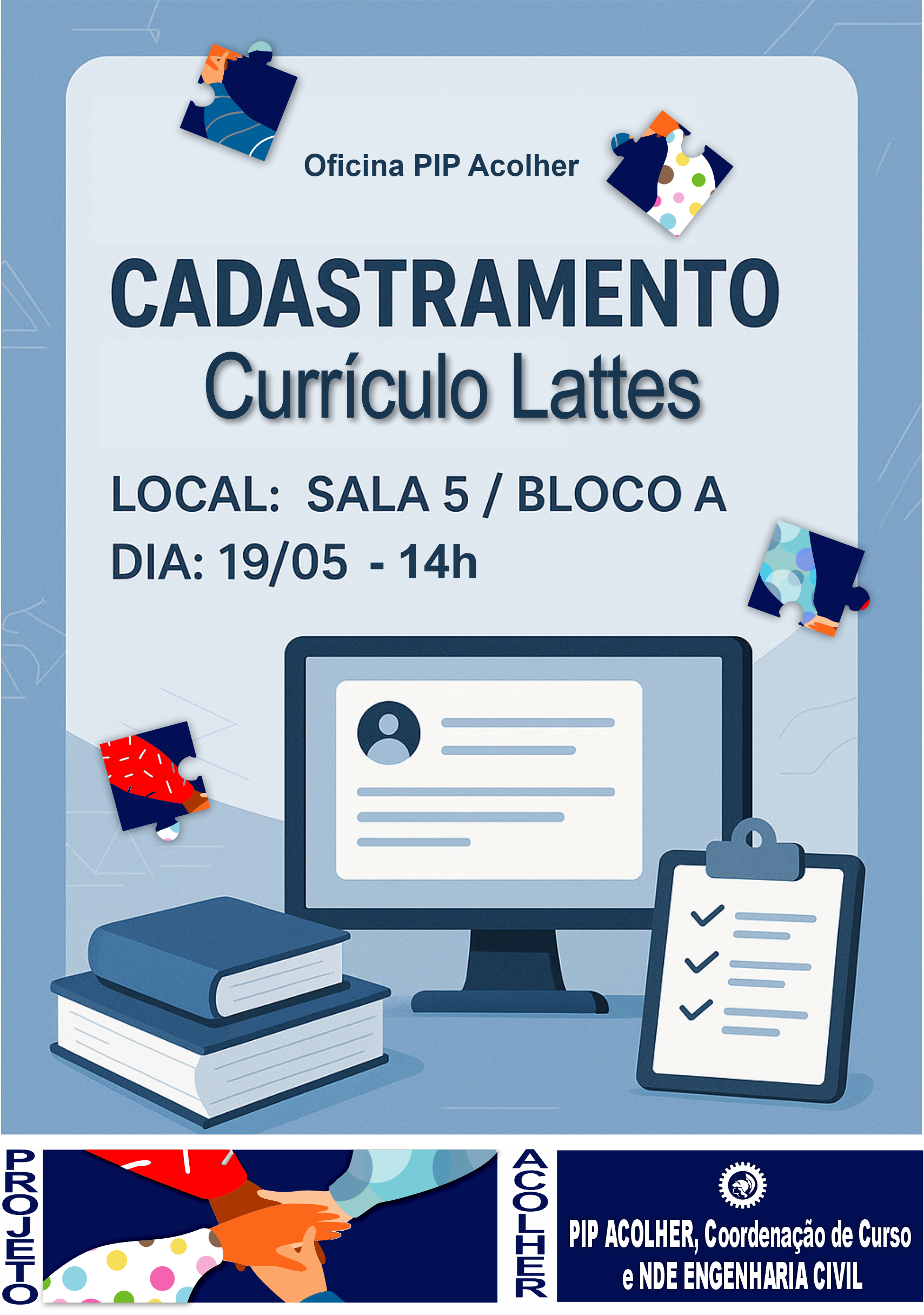 banner da atividade Cadastramento do Currículo Lattes