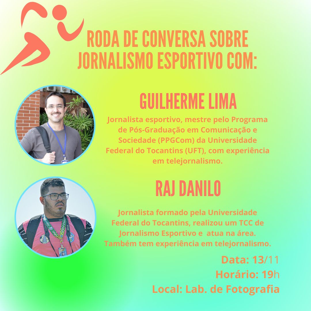 banner da atividade Roda de conversa sobre Jornalismo Esportivo