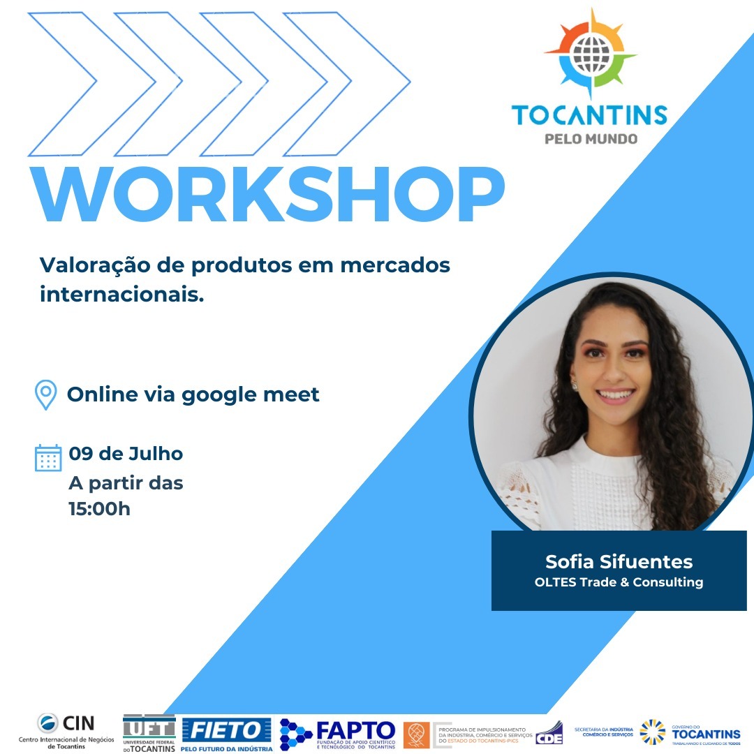 banner da atividade Workshop 15 Valoração dos produtos em mercados internacionais