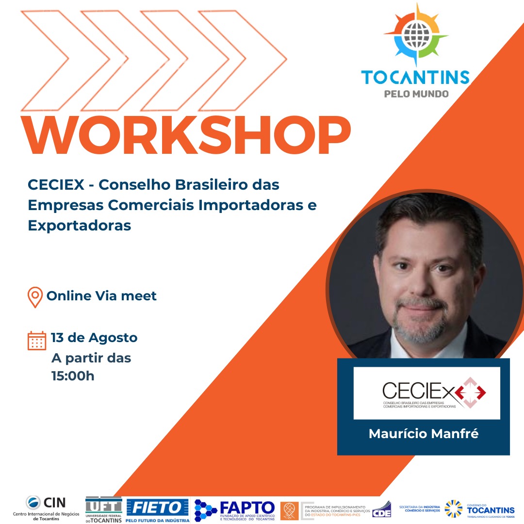 banner da atividade Workshop 16 e 17 EXTRA Exportação e Importação pra China; CECIEX