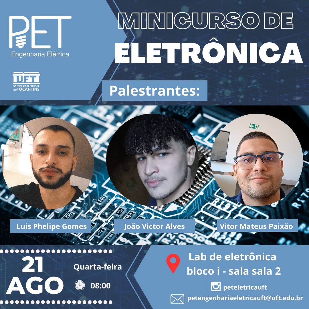 banner da atividade Minicurso de Eletrônica Básica