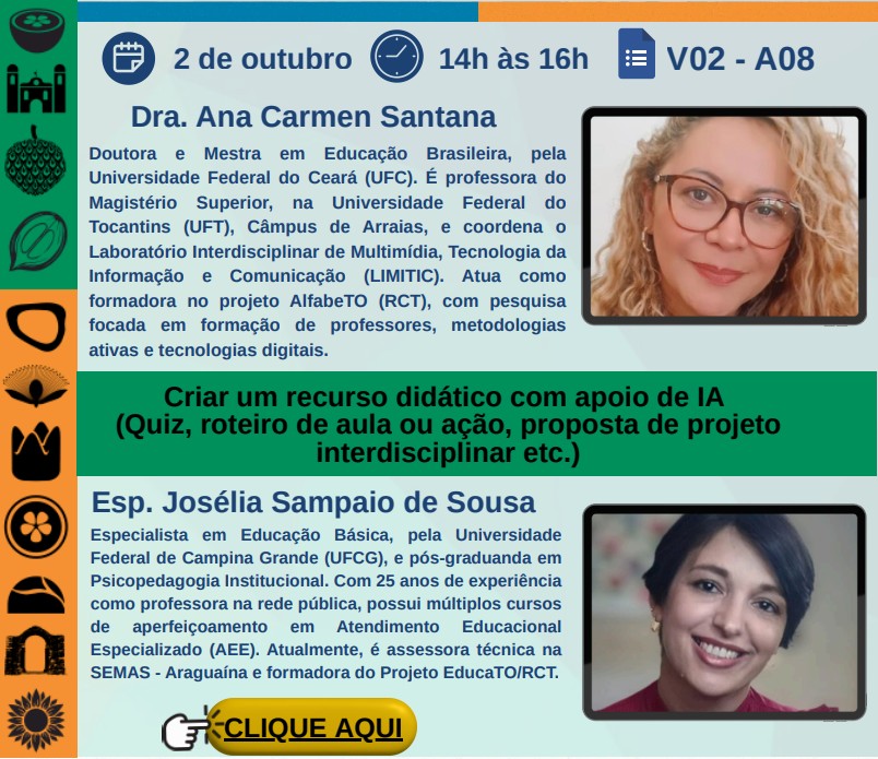 banner da atividade A IA na Formação de Professores: mão na massa numa perspectiva de Educação Crítica