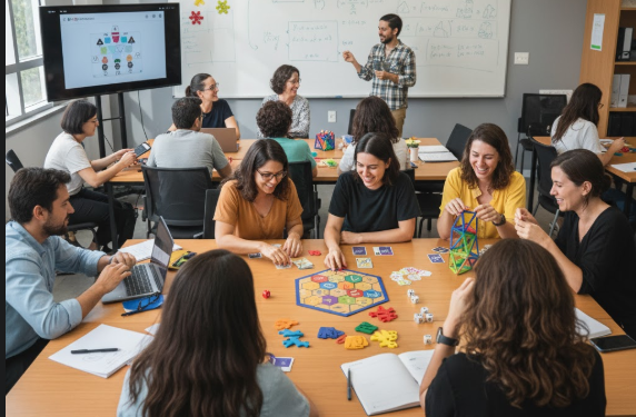 banner da atividade Oficina - Matemática em Ação - desafios jogos e profissão docente