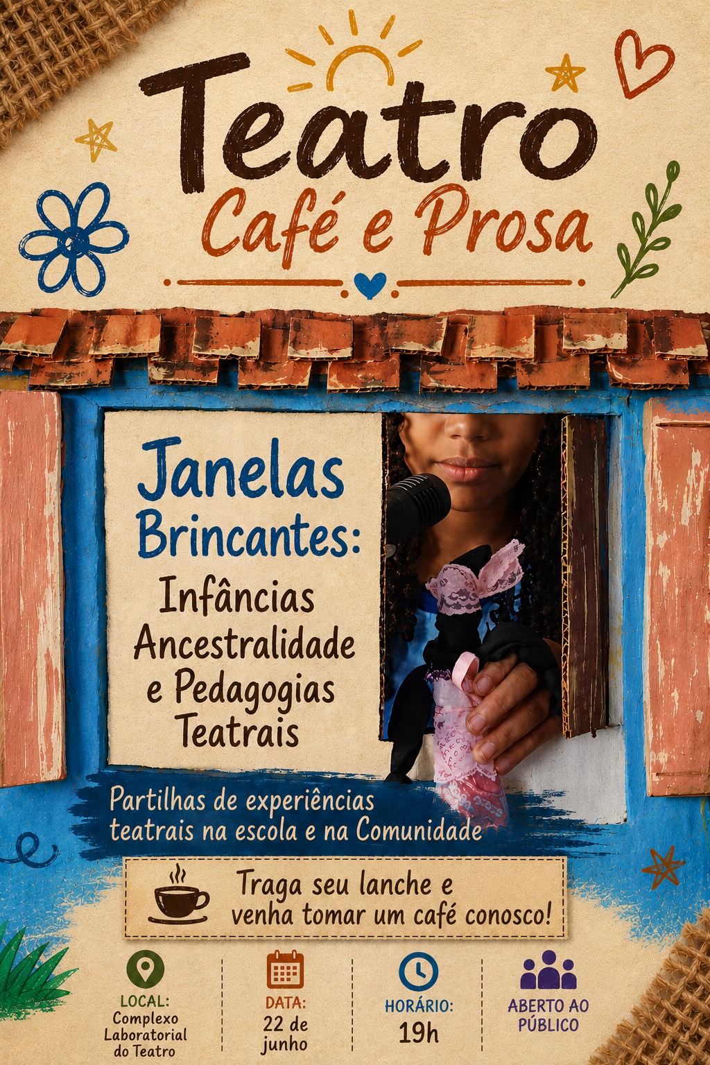banner da atividade Seminário Teatro Café e Prosa