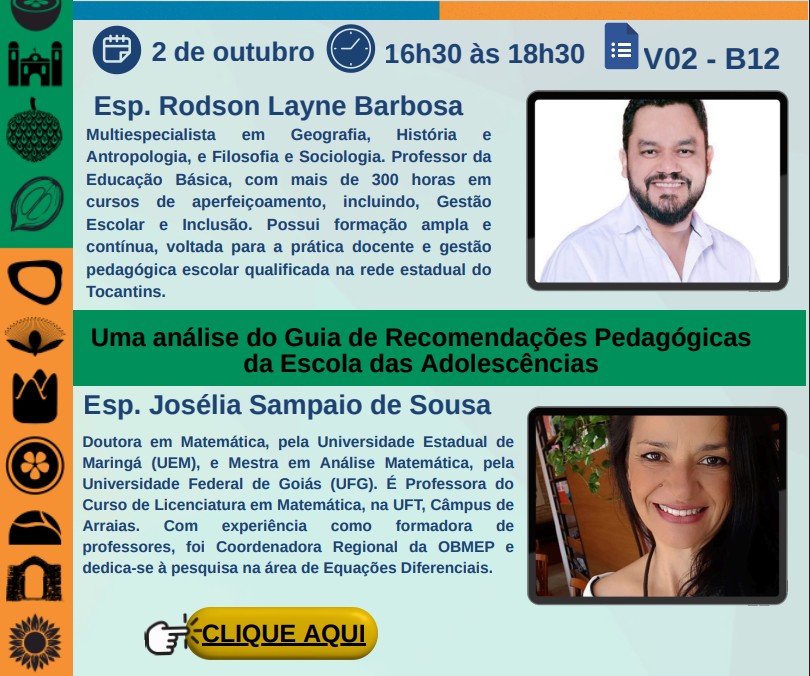 banner da atividade Uma análise do Guia de Recomendações Pedagógicas da Escola das Adolescências