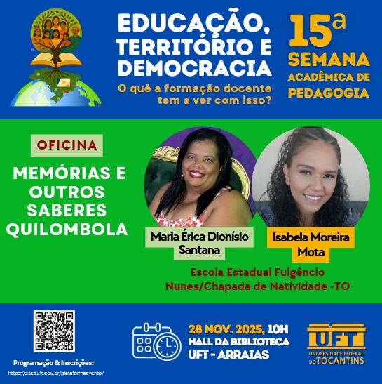 banner da atividade Memórias e Outros Saberes Quilombolas