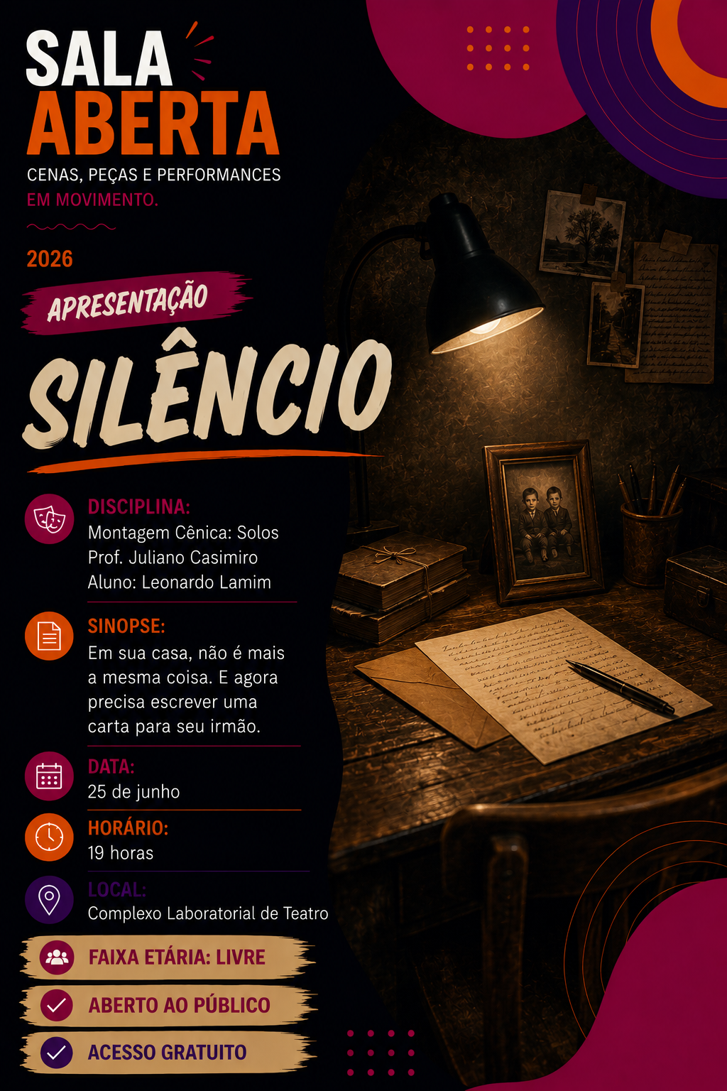 banner da atividade Silêncio