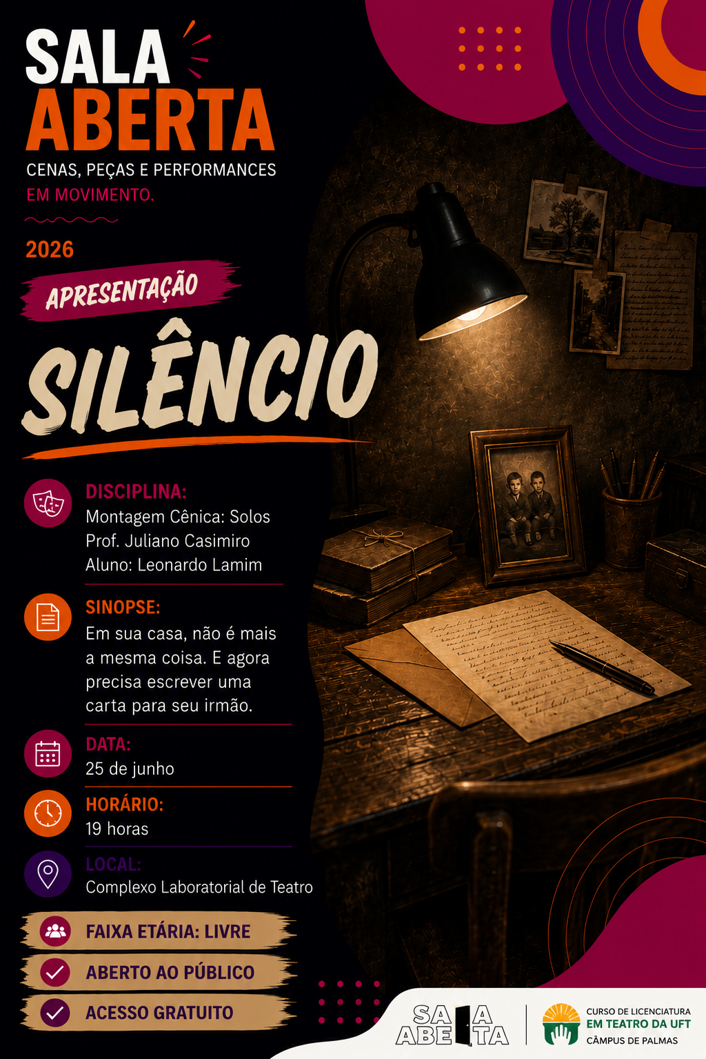 banner da atividade Silêncio
