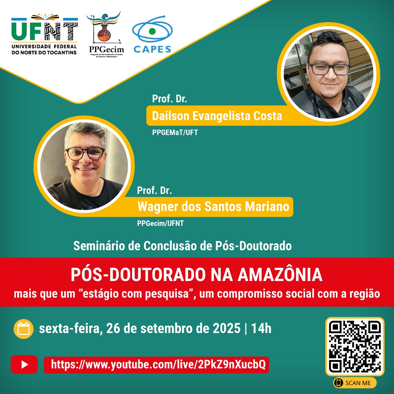 banner da atividade PÓS-DOUTORADO NA AMAZÔNIA mais que um estágio com pesquisa um compromisso social com a região