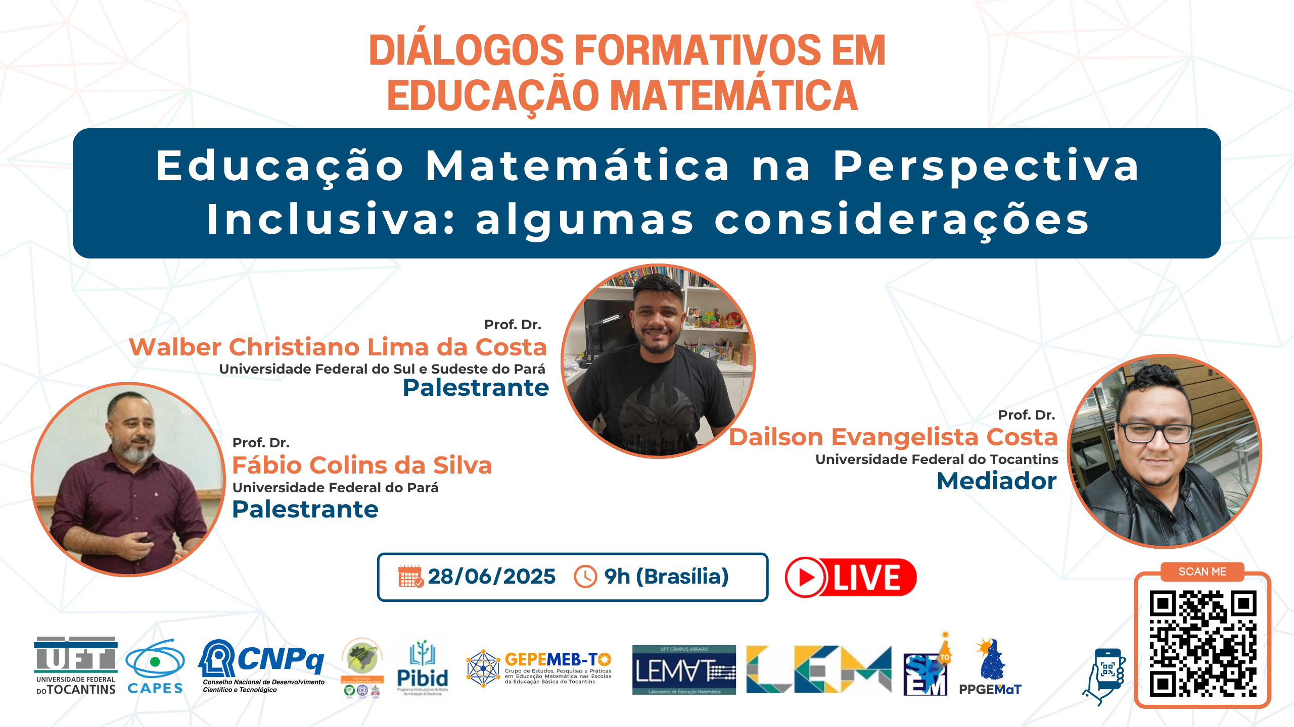 banner da atividade Educação Matemática na Perspectiva Inclusiva algumas considerações