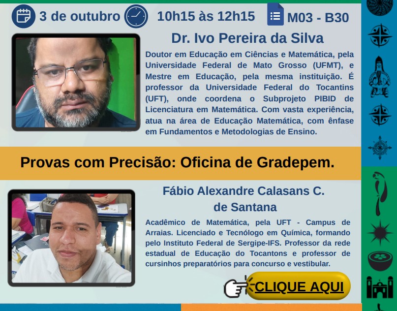 banner da atividade Provas com precisão: oficina de Gradepem
