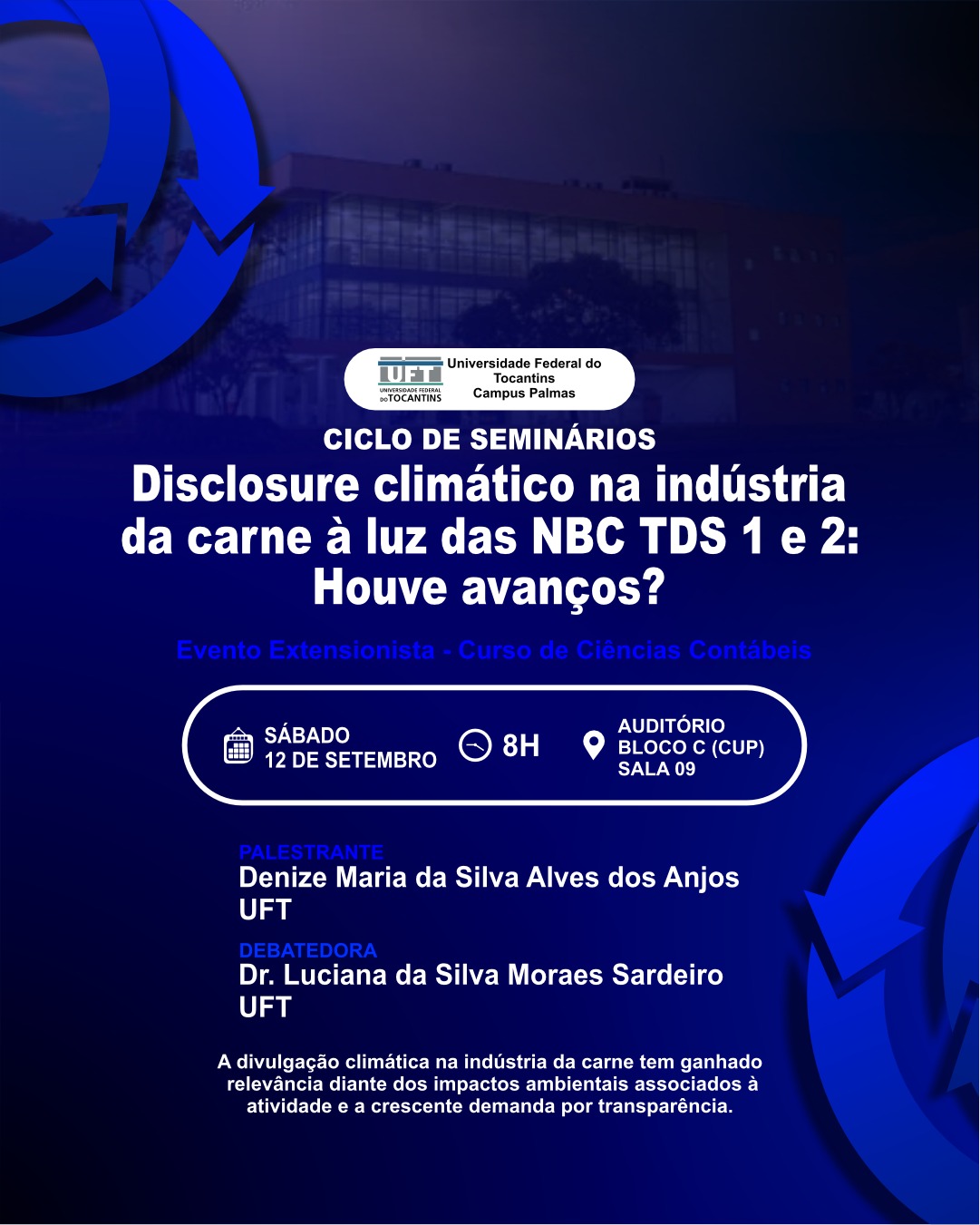 banner da atividade Disclosure climático na indústria da carne à luz das NBC TDS 1 e 2