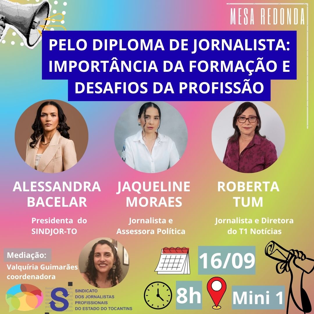 banner da atividade Pela defesa do diploma de Jornalista Importância da formação e desafios da profissão