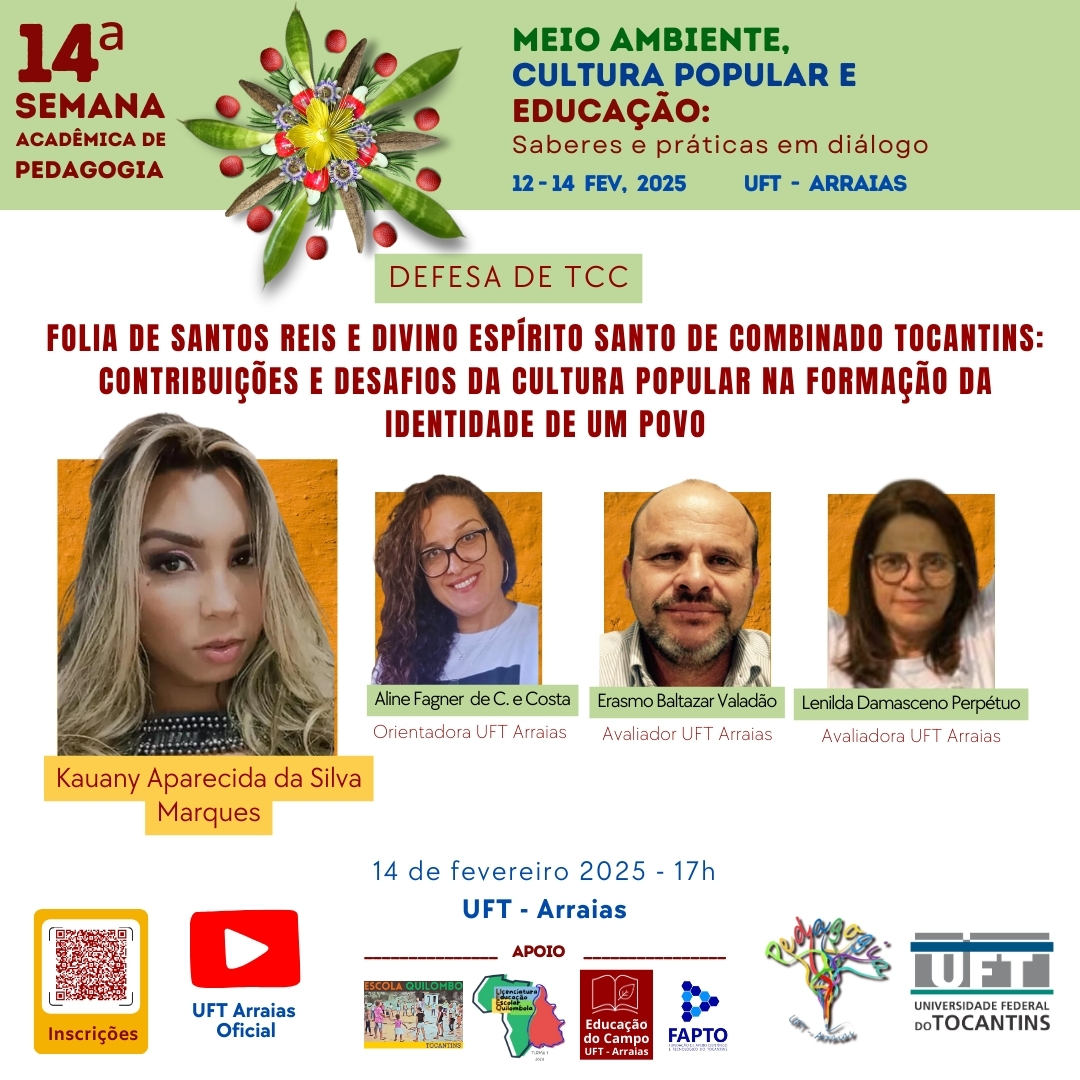 banner da atividade FOLIA DE SANTOS REIS E DIVINO ESPÍRITO SANTO DE COMBINADO TOCANTINS CONTRIBUIÇÕES E DESAFIOS DA CULTURA POPULAR NA FORMAÇÃO DA IDENTIDADE DE UM POVO
