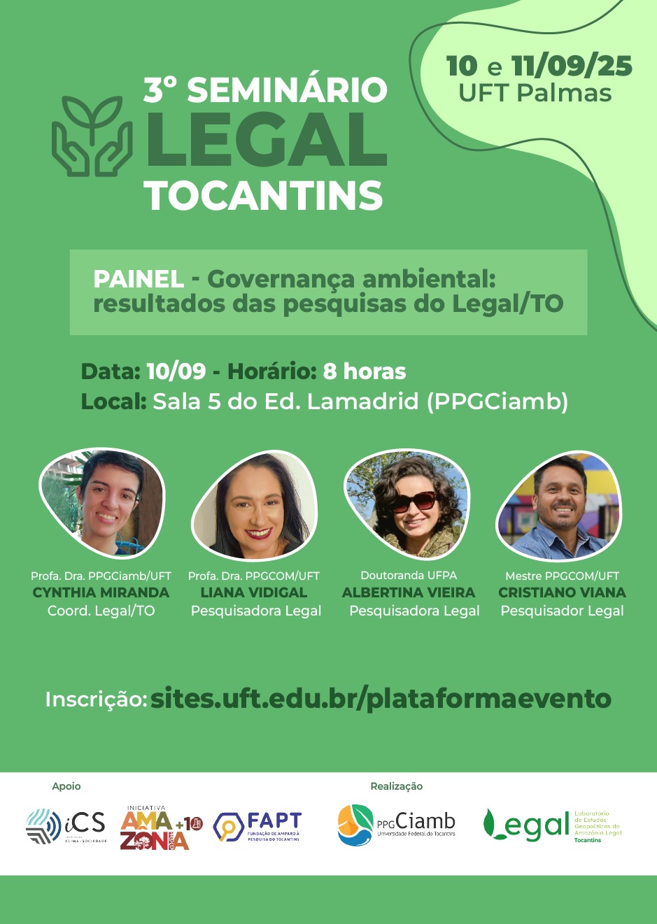 banner da atividade Painel da governança ambiental resultados das pesquisas do Legal - TO