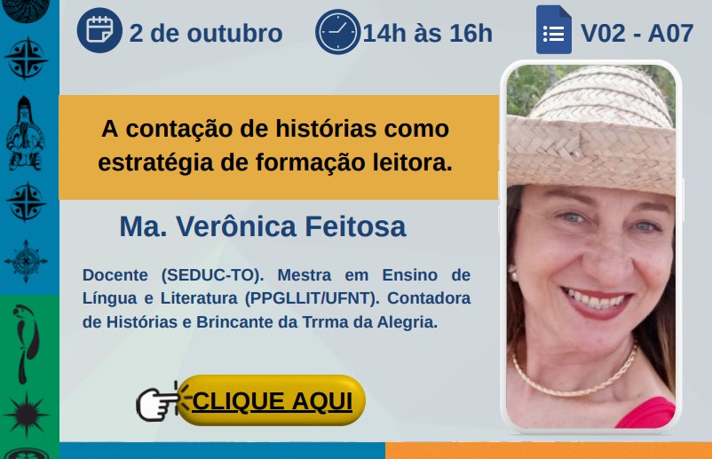 banner da atividade A contação de histórias como estratégia de formação leitora