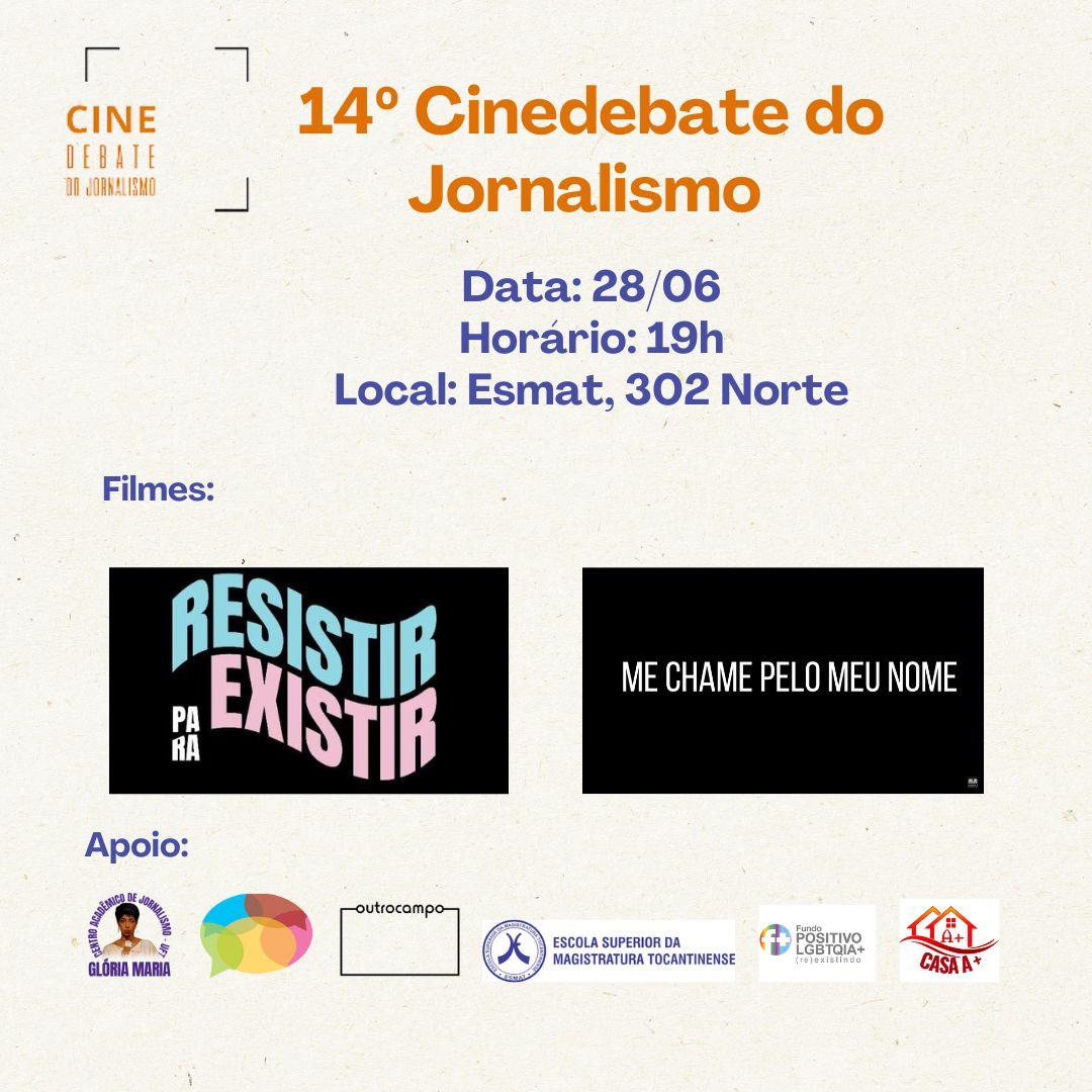 banner da atividade Cinedebate do Jornalismo - 14ª Edição