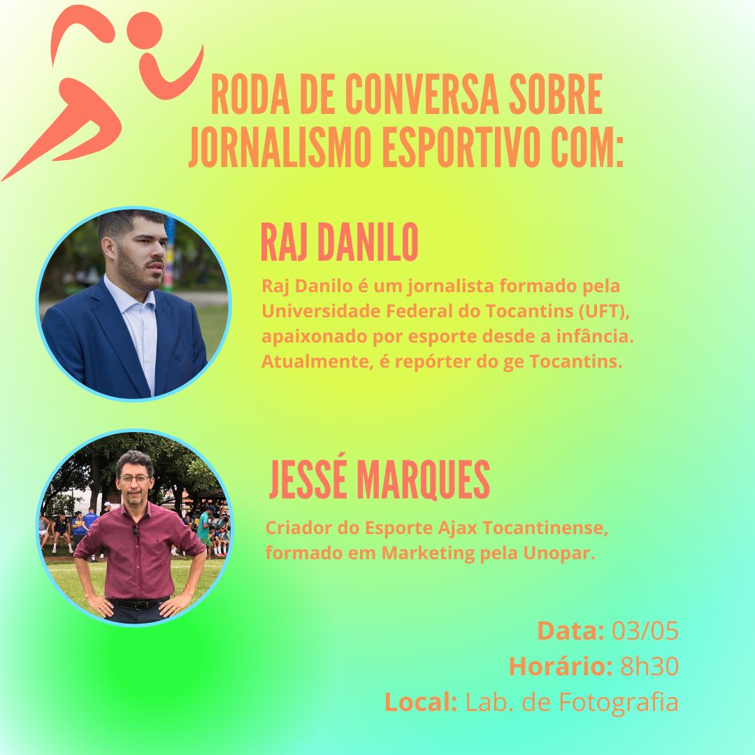 banner da atividade Roda de Conversa sobre Jornalismo Esportivo