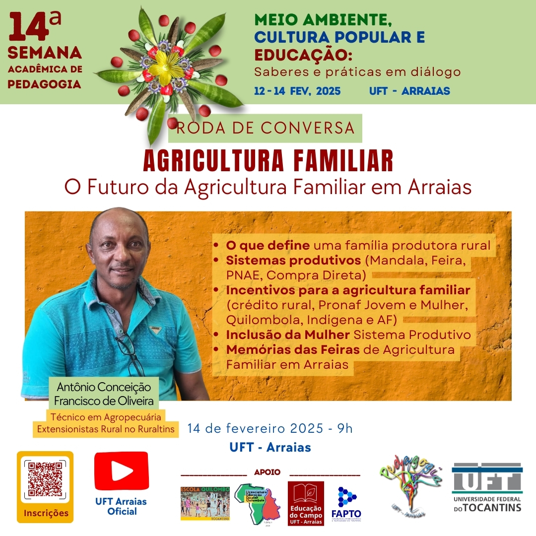 banner da atividade O Futuro da Agricultura Familiar em Arraias