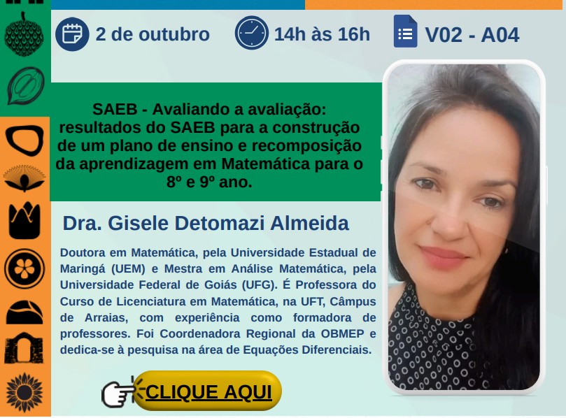 banner da atividade SAEB - Avaliando a avaliação: resultados do SAEB para a construção de um plano de ensino e recomposição da aprendizagem em Matemática para o 8º e 9º ano