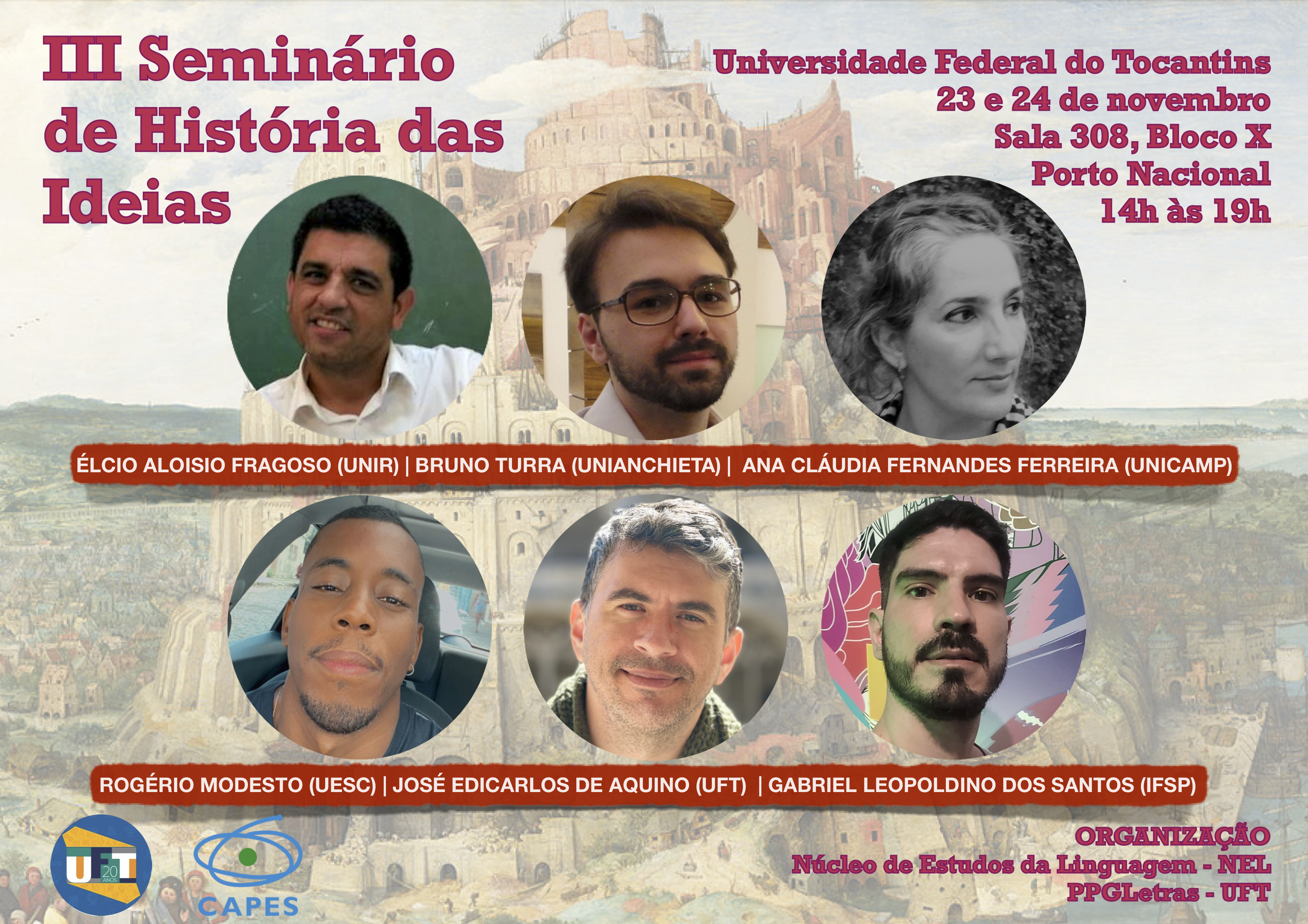 banner da atividade III Seminário de História das Ideias Linguísticas MESA II