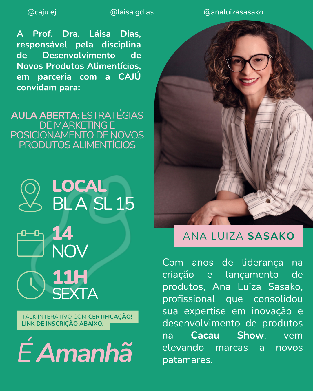 banner da atividade Aula aberta: estratégias de marketing e posicionamento de novos produtos alimentícios