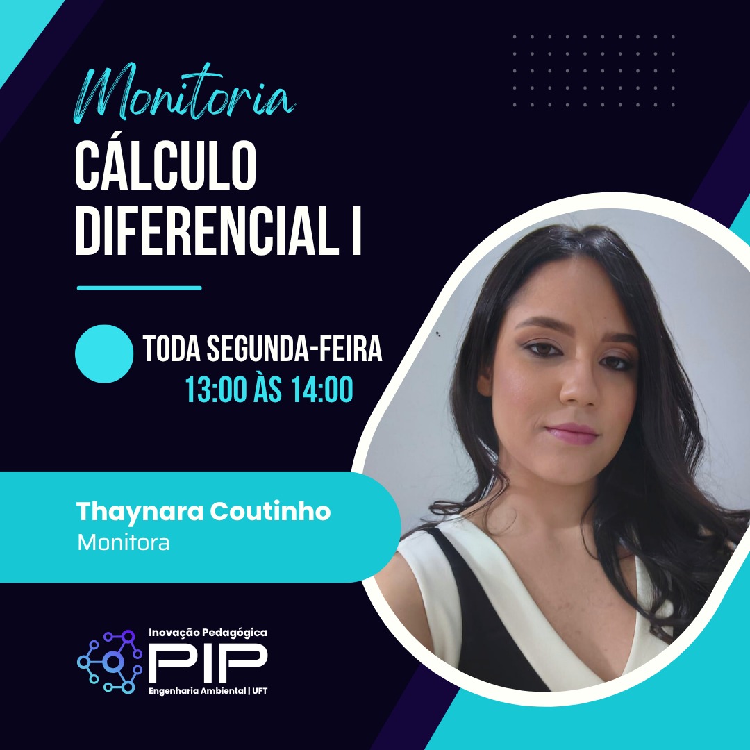 banner da atividade Monitoria de Calculo 1