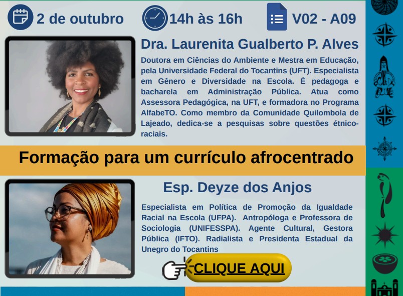 banner da atividade Formação para um currículo afrocentrado