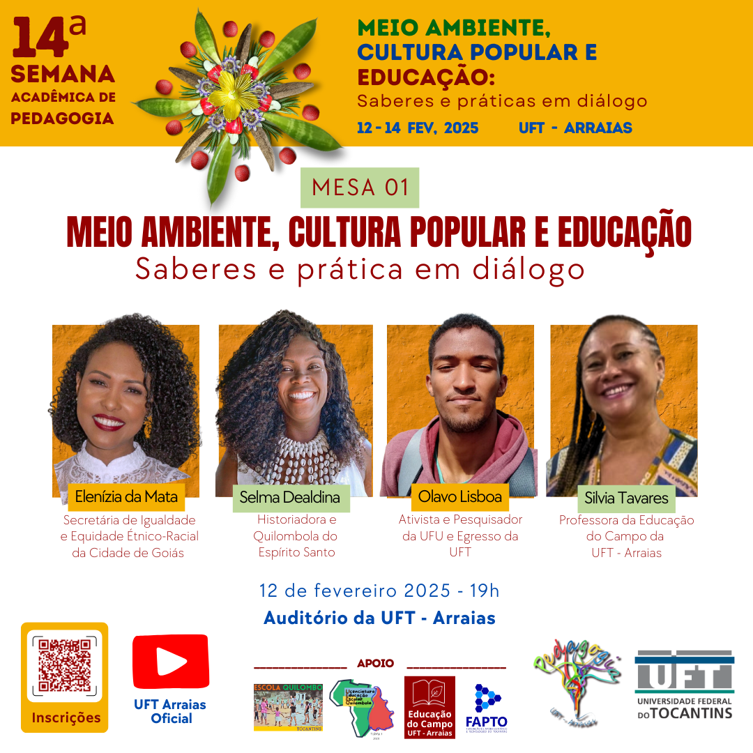 banner da atividade Mesa 01 - Meio Ambiente Cultura Popular e Educação Saberes e Práticas em Diálogo