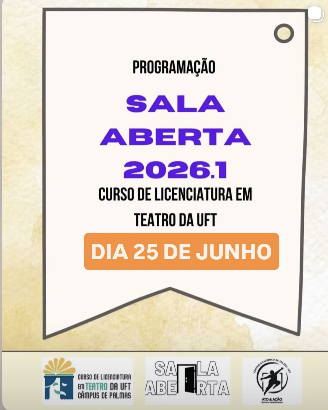 banner da atividade SALA ABERTA DIA 25 DE JUNHO