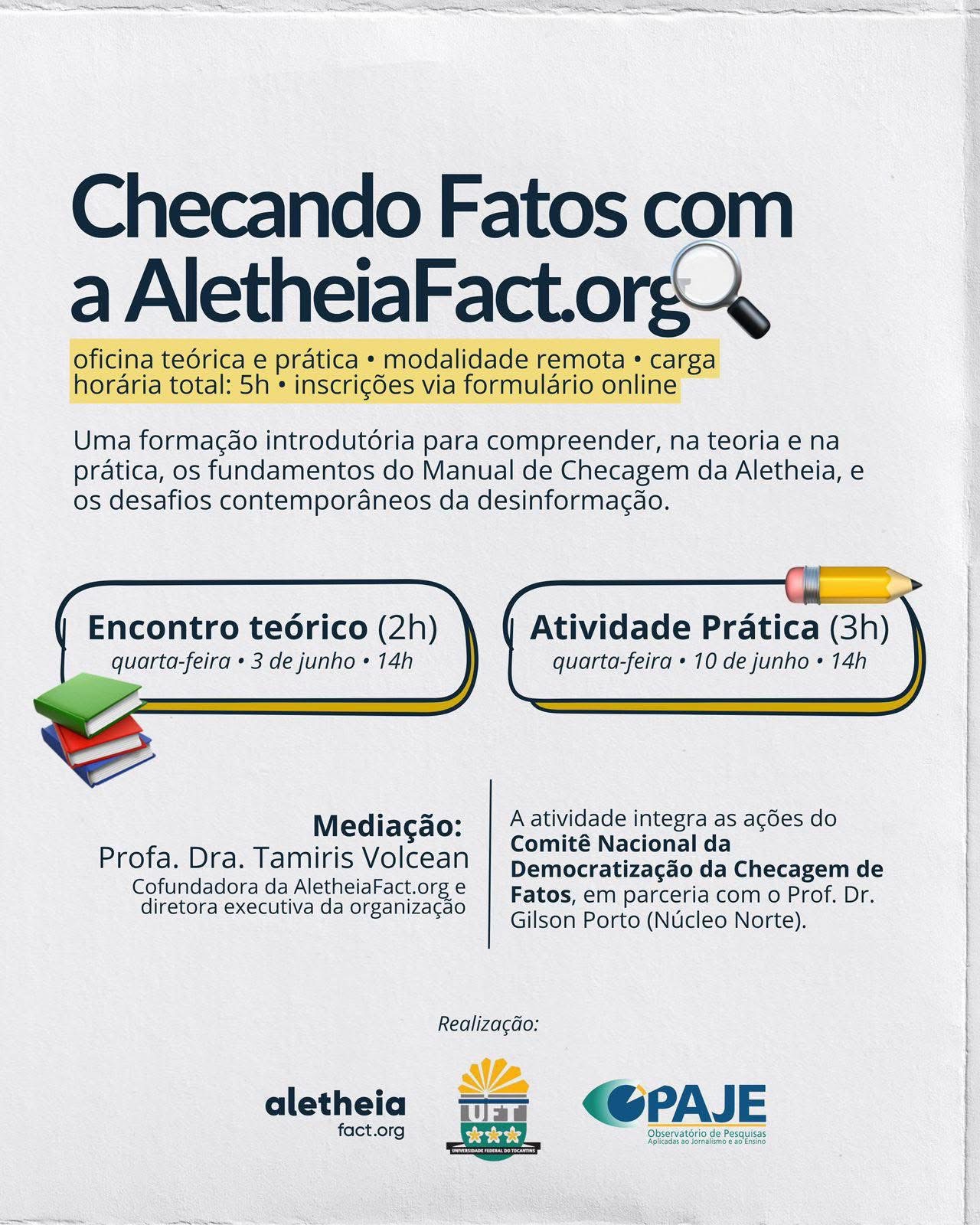 banner da atividade Checando Fatos com a AletheiaFactoorg