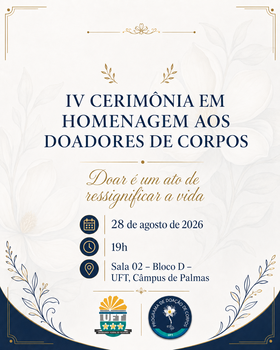 banner da atividade Homenagem aos Doadores do PDCUFT