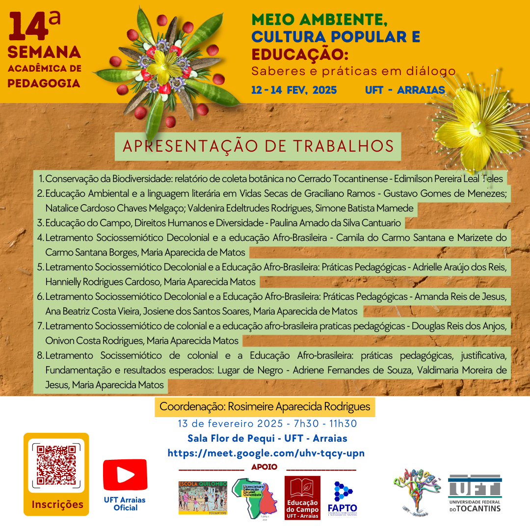 banner da atividade Apresentação de Trabalhos - Coord. Rosimeire Aparecida Rodrigues