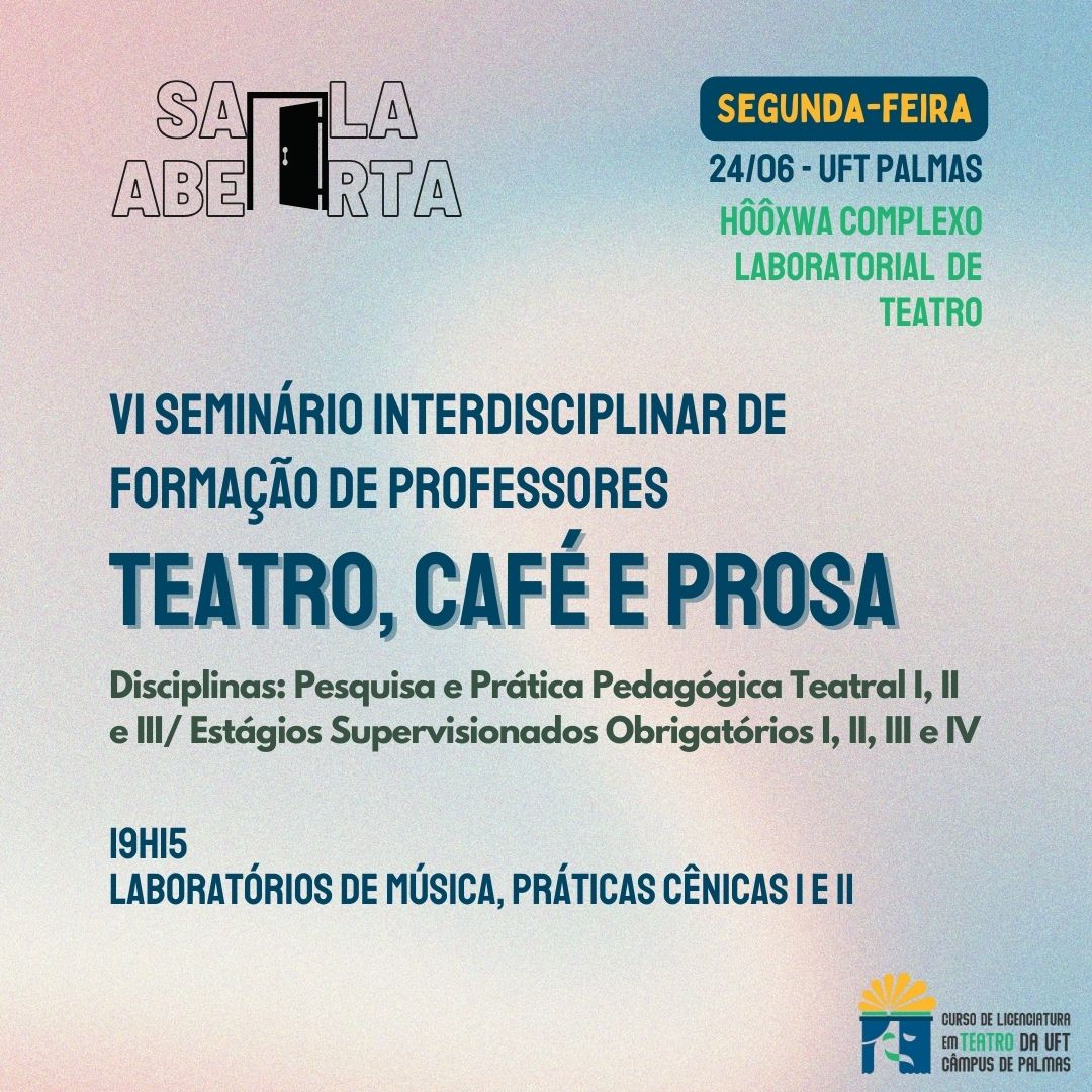 banner da atividade Teatro café e prosa