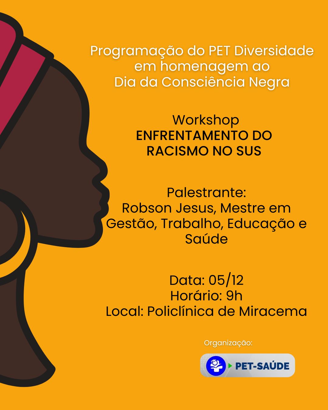 banner da atividade ENFRENTAMENTO DO RACISMO NO SUS