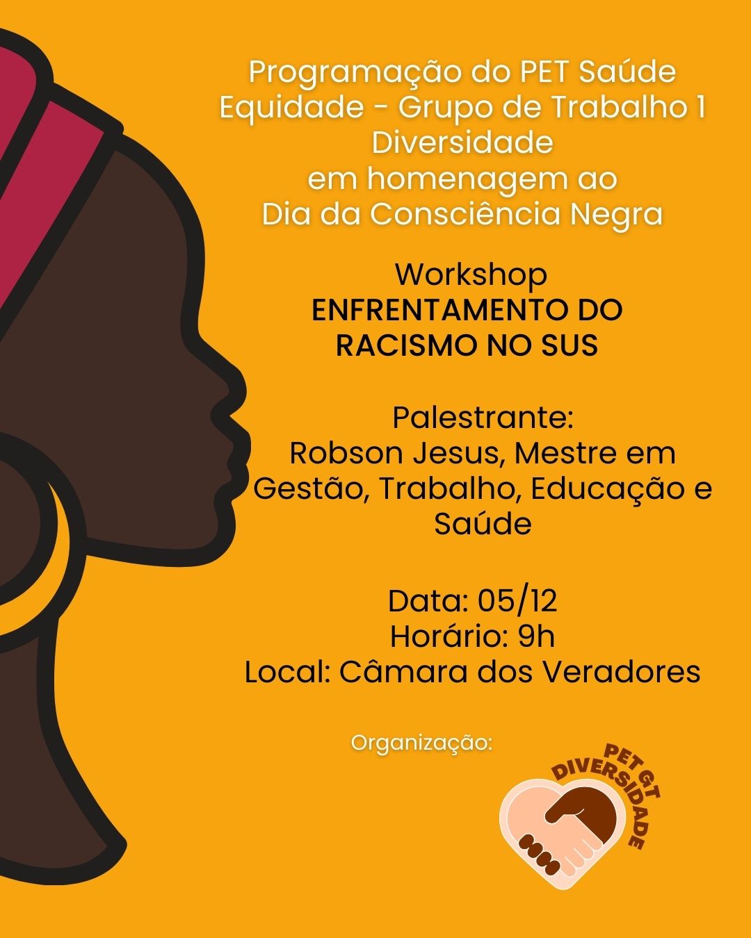 banner da atividade ENFRENTAMENTO DO RACISMO NO SUS
