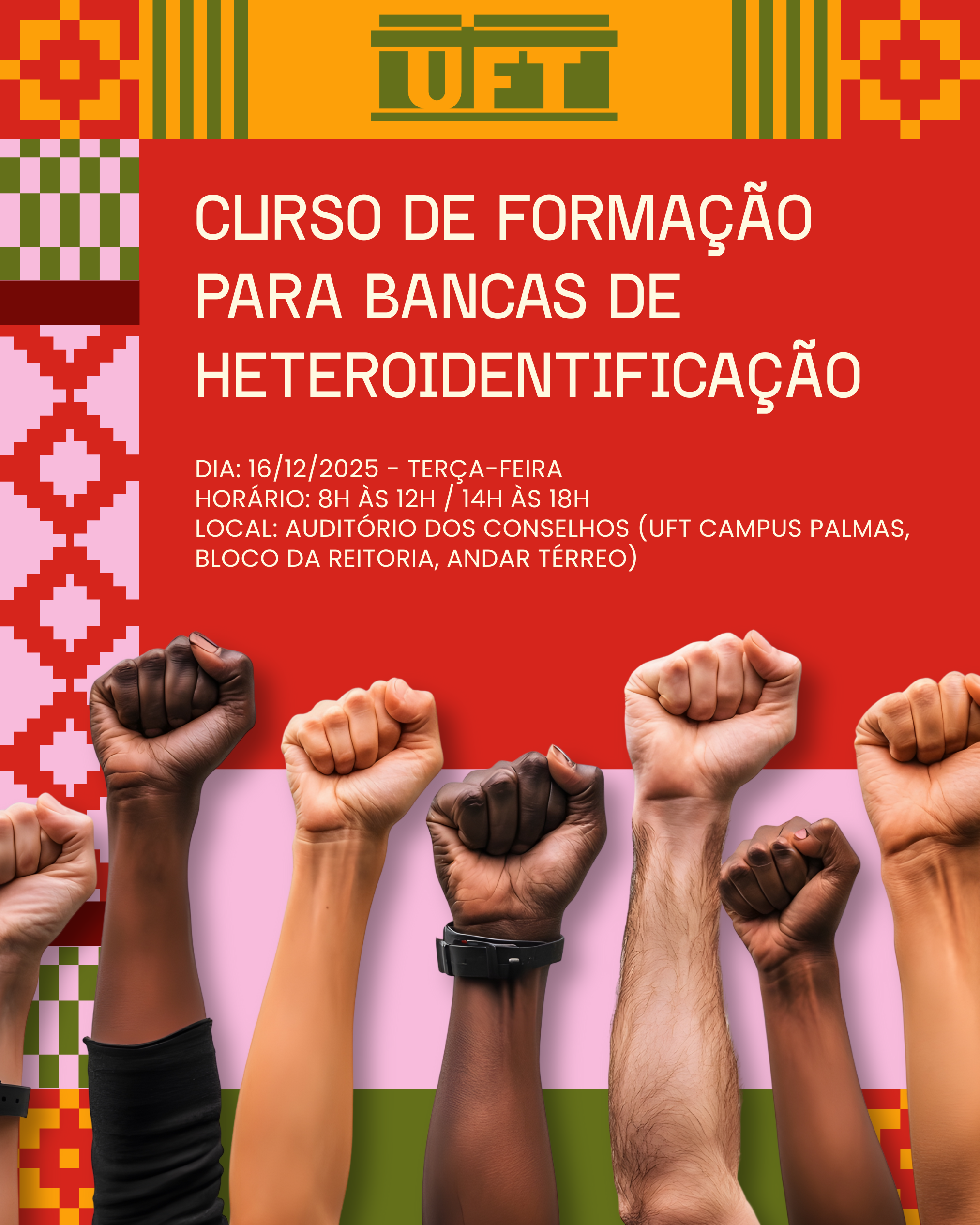 banner da atividade CURSO DE FORMAÇÃO PARA BANCAS DE HETEROIDENTIFICAÇÃO