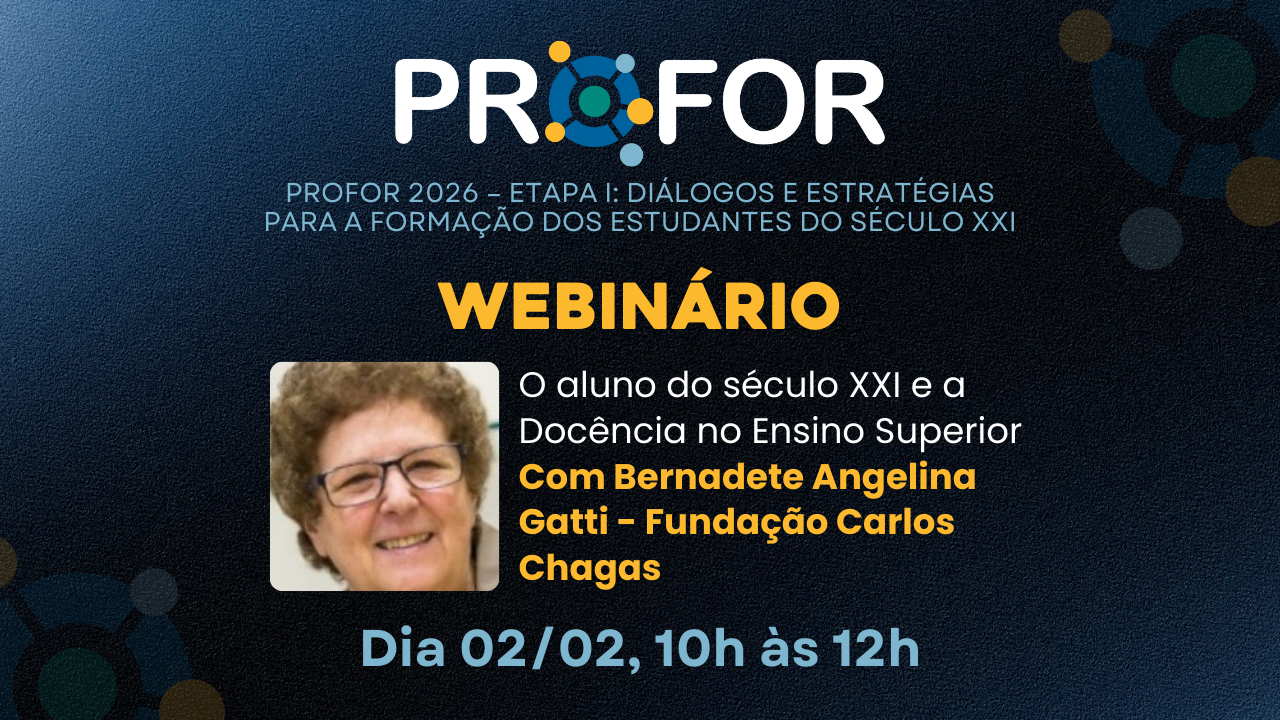 banner da atividade Webinário O aluno do século XXI e a Docência no Ensino Superior