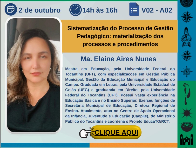 banner da atividade Sistematização do Processo de Gestão Pedagógica: materialização dos processos e procedimentos