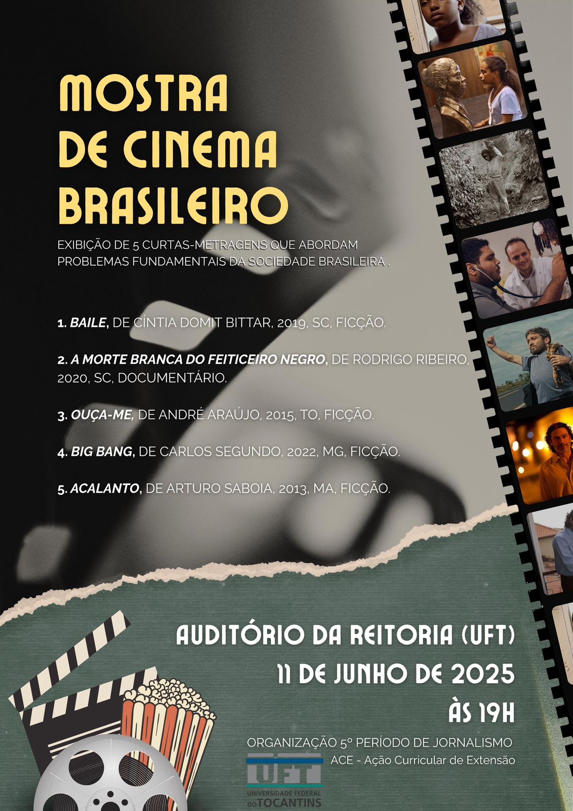 banner da atividade Exibição e debate de curtas-metragens brasileiros