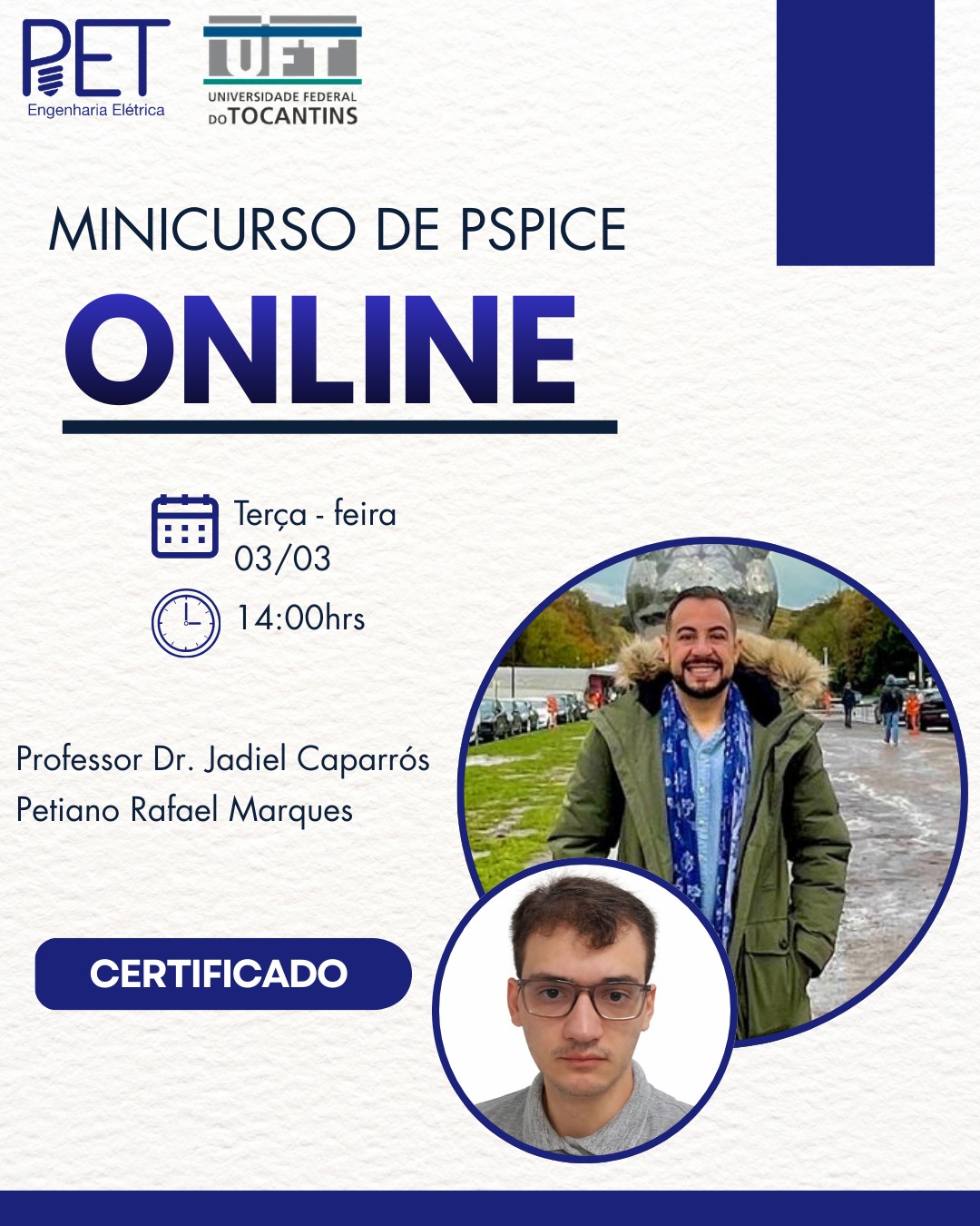 banner da atividade Minicurso de PSPICE 2026