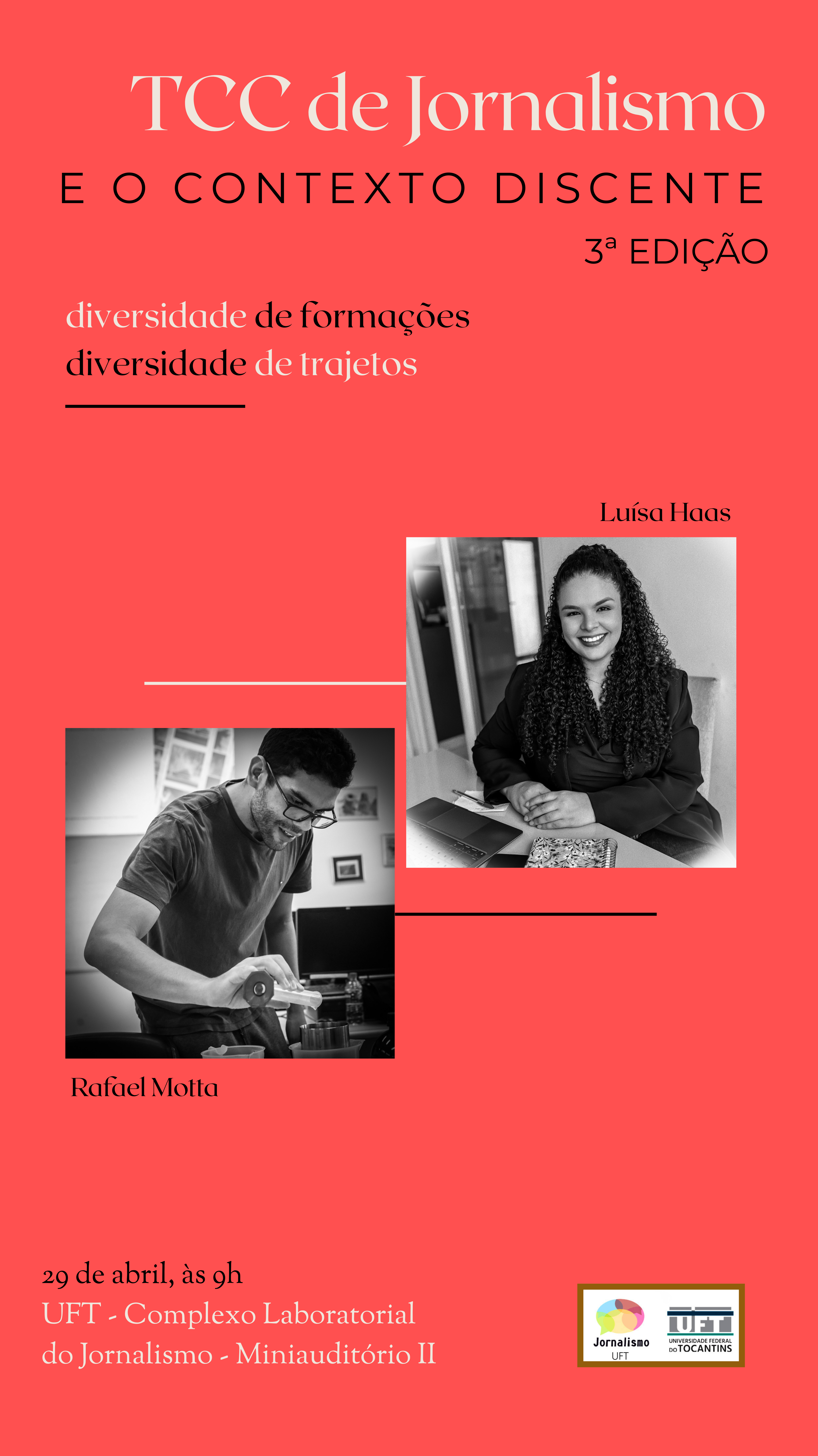 banner da atividade TCC de Jornalismo e o contexto discente - 3ª edição - Sessão única