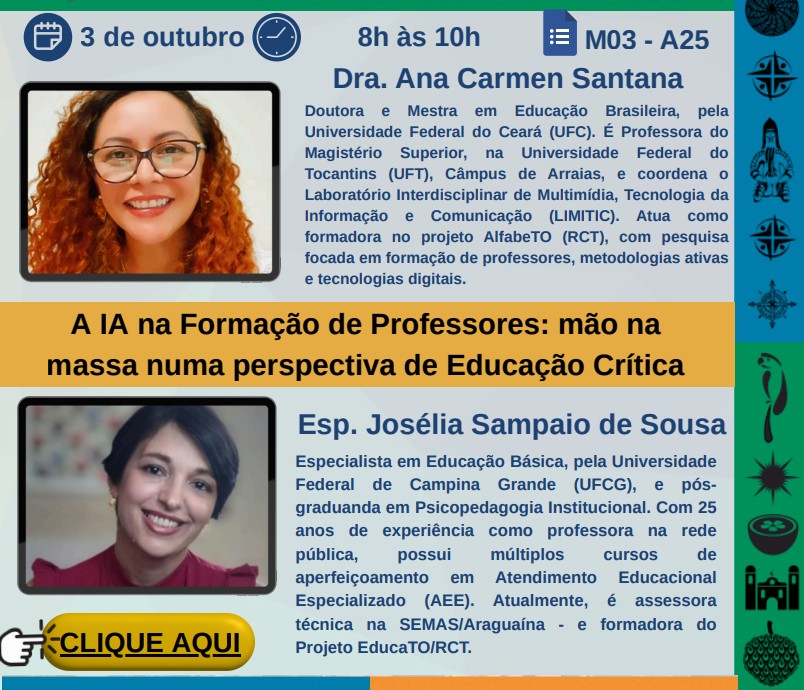banner da atividade IA na Formação de Professores: mão na massa numa perspectiva de Educação Crítica