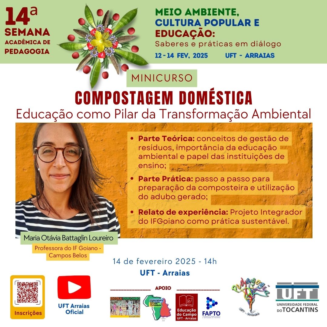banner da atividade Compostagem Doméstica: educação como pilar da transformação ambiental