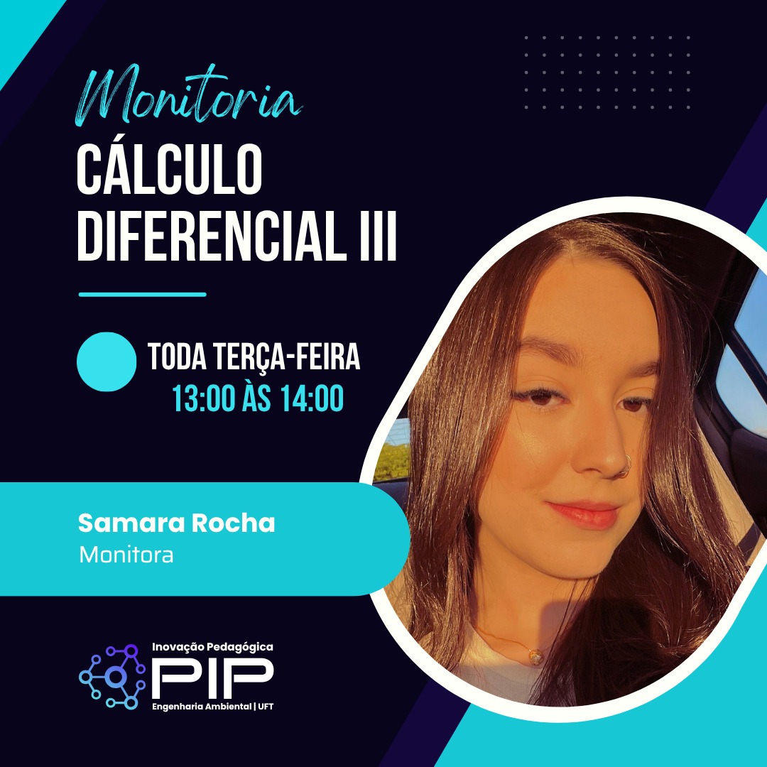 banner da atividade Monitoria de Calculo 3